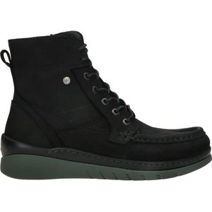 Wolky Veterschoenen Next zwart/saliegroen nubuck
