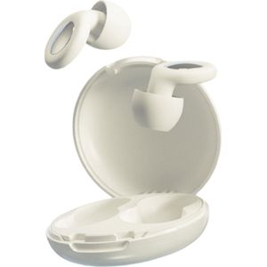 QuietCircle - Loop Earplugs - Witte Oordoppen Slapen & Festival - Geluidsdempende Oordopjes - Anti-Snurk - Pilates- Hoge Geluidsdemping (30dB) - BPA-vrije Siliconen - Flexibele Gehoorbescherming - Loop Earplugs - Pluggies | Inclusief. Verzendbewijs