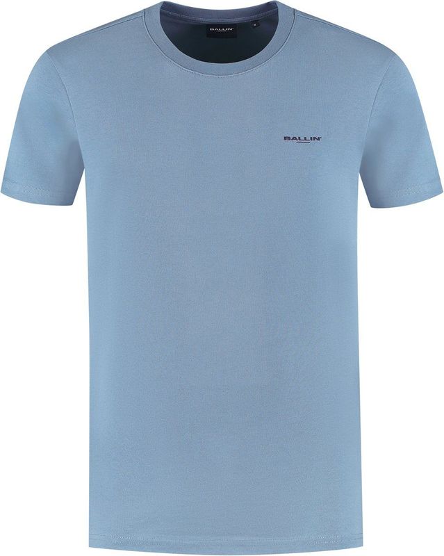 Ballin Amsterdam - Zig Zag Logo - T-shirt - Mid Blue Grey - Regular Fit