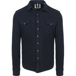 Profuomo - Overshirt French Terry Navy - Heren - Maat XL - Modern-fit