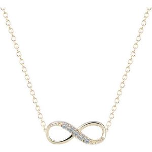 24/7 Jewelry Collection Infinity Ketting - Diamantjes - Goudkleurig