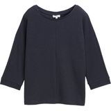 TOM TAILOR - Shirt - Navy - Katoen - Vleermuismouwen - Driekwart Mouw