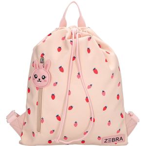 Zebra Trends Buddies Rugzak - Gymtas - Zwemtas - Dierenprint - Trekkoord - Roze