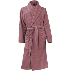 LINNICK Wafel Badjas - Badjas Velours Katoen - Rose - maat M - Badjas Dames - Badjas Heren