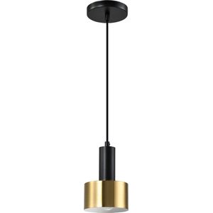 QUVIO Hanglamp - Plafondlamp - Sfeerlamp - Eettafellamp - Hanglamp eetkamer - Hanglamp sfeerkamer - Hotel Chique - Verlichting - Metaal - Goud - Zwart