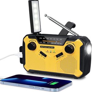 oCreon J-369 Kurbelradio FM/AM - 3000mAh Solar Noodradio met SOS Alarm - LED Lamp (Outdoor)