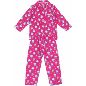Roze flanellen pyjama met cupcakes
