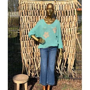 Truitje - Top - Fiory - Turquoise (licht groen) - One Size (maat 36 t/m 40/42)