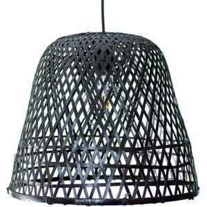 Bamboe Hanglamp - Handgemaakt - Zwart - ⌀40 cm