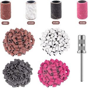 100 Stuks Schuurhulzen voor Nagelfrees - Korrels 80/120/180/240 voor Manicure en Pedicure