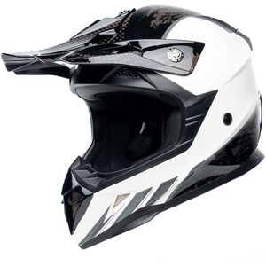 Motor Cross Crosshelm DIRTY CANCAN Zwart/Wit L van MOTOBLOUZ