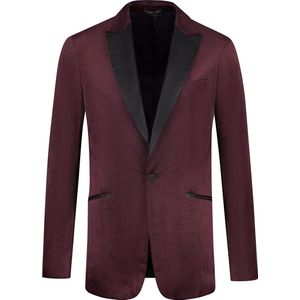 GENTS - Dinnerjacket velvet - Polyblend - Donkerrood - Maat 46/46