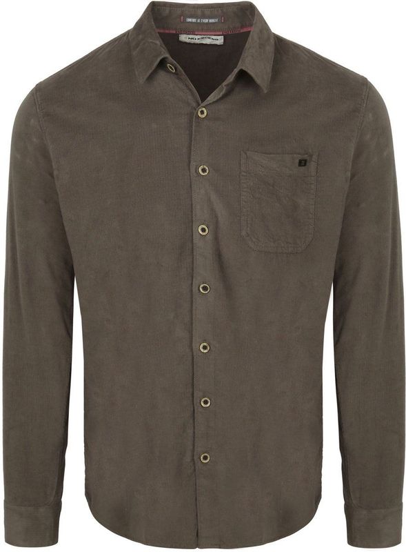 No Excess - Fine Corduroy - Overhemd - Dark Clay - Casual