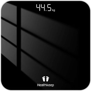 Weegschaal - Personenweegschaal met nauwkeurige sensoren - Digitale zwart veiligheidsglas - Lichaamsgewicht meten