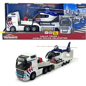 Majorette Grand Series - Volvo Truck +  Police Helicopter NL - Metaal - Licht en Geluid - 35 cm - Speelgoedvoertuig