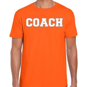Bellatio Decorations Cadeau t-shirt voor heren - coach - oranje - bedankje - verjaardag XL