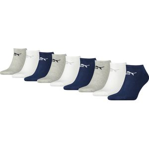 PACK van 9 Puma unisex sneakersokken in retro-design, enkelhoog voor heren en dames