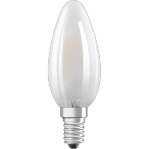 Ledvance Classic LED E14 Kaars Filament Mat 3.4W 470lm - 927 Zeer Warm Wit | Beste Kleurweergave - Dimbaar - Vervangt 40W
