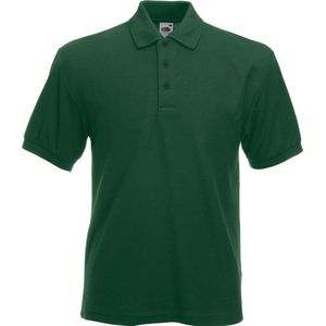 Fruit Of The Loom Heren 65/35 Heavyweight Piqué Poloshirt Korte Mouwen. (Fles Groen) L