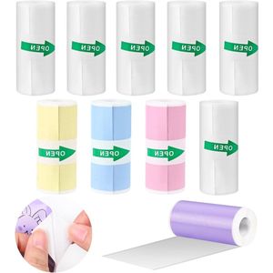 Fotoprinter met 10 rollen thermisch bedrukbare zelfklevende etiketten (57 x 25 mm)