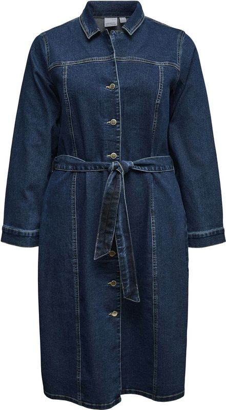 VERO MODA CURVE spijkerjurk dark blue denim
