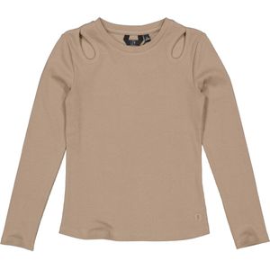 LEVV Labels - Meisjes shirt Rana - Dark taupe - Maat 164