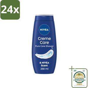 NIVEA Douchecrème Care 250 ml - Voordeelverpakking - 24 stuks - Verzorgende crème - Hydraterende douche