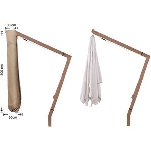 Raffles Covers Parasolhoes voor hangparasol - Hoog: 200 cm - RHUS200 - Waterdicht - Solution Dyed | UV-bestendig | Rits en stok | Trekkoord - Parasolhoes voor staande parasol