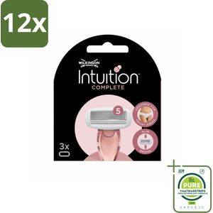 Wilkinson Sword - Navulmesjes - Intuition Complete - Compatibel - 3 mesjes - Voordeelverpakking - 12 stuks - Scheermesjes - Scheermes
