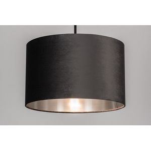 Lumidora Hanglamp 30932 - E27 - Zwart - Grijs - Zilver -oud zilver - Metaal - ⌀ 40 cm