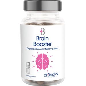 Dr. Becky | Brain Booster | Concentratie & Prestaties | Nootropics | 60 Vegan Caps | Bevordert Focus en Geheugen