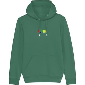 Hoodie heren - Alpha coloured - Wurban Wear | Streetwear | Premium fit | Heren trui | Sweater | Zwart