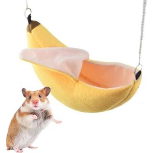 Petsify - Hamster Speelgoed - Knaagdieren Speelgoed - Hamster Hangmat - Banaan 20cm