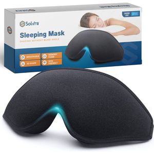 Slaapmasker voor Vrouwen & Mannen - Luxe 3D Oogmasker - 100% Verduisterend - Incl. Opbergzakje, Oordopjes en E-book Slaap Gewoontes