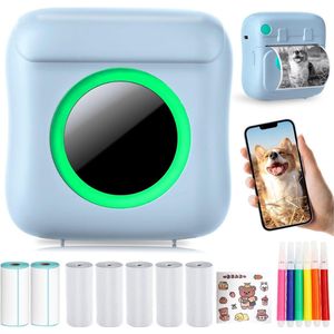 Mini-Printer - Pocket Printer - Mobiele Fotoprinter - Draagbaar & Draadloos - Leerhulp & Notites