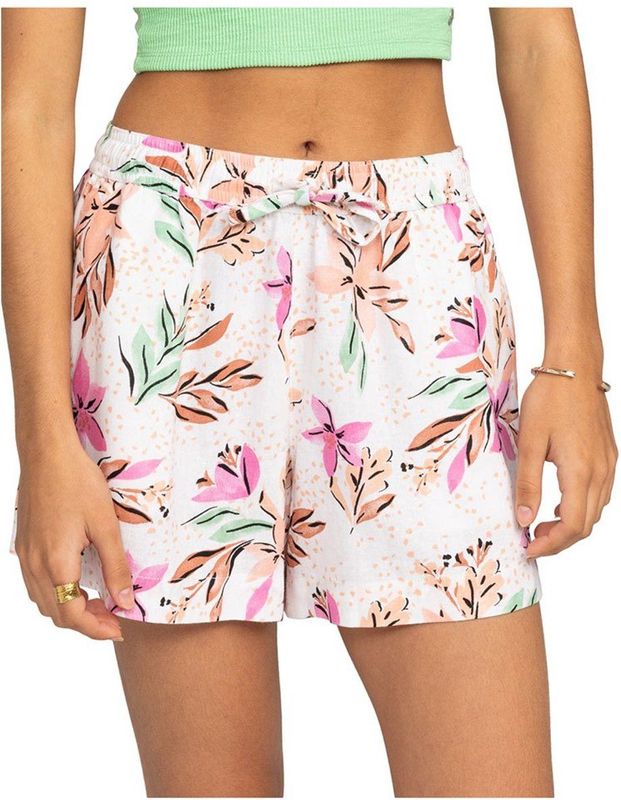 Roxy - Lekeitio Print - Korte Broek - Dames - Multicolor - Linnen Viscose Mix