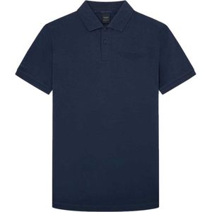 Hackett Am Emboss Bk Polo Met Korte Mouwen Blauw S Man