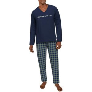 Tom Tailor Pyjama lange broek - Blau-mittel-karo - maat (S) - Heren Volwassenen - 100% katoen- 71418-6542-624-S