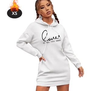 Nivard Hoodie Dames - Sweaters - Sweater - Warme Trui - Met Capuchon - Wit - XS