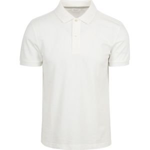 Profuomo - Piqué Poloshirt Wit - Modern-fit - Heren Poloshirt Maat L