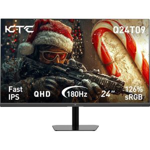 Gamingmonitor - 24-inch 2560*1440 16:9 snel IPS-scherm - 180 Hz - FreeSync en G-Sync - 126% sRGB - HDR-ondersteuningweinig blauw licht - ondersteuning voor wandmontage en kantelaanpassing - 2 x HDMI2.0 - 2 x DP1.4 - 1 x koptelefoonaansluiting