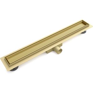 Mawialux douchedrain - Tegelrooster - 60 cm - Geborsteld Goud - Bristol