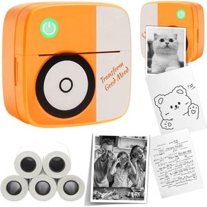 Mini thermische printer Bluetooth inktloze zakprinter compatibel met Android en iOS Bluetooth labelmaker kan foto's, schilderijen en QR-codes afdrukken