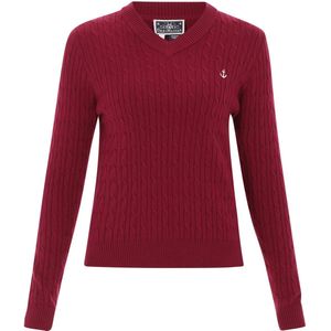 DreiMaster - Maritim - Trui - Wijnrood - Slanke Pasvorm - Lange Mouw