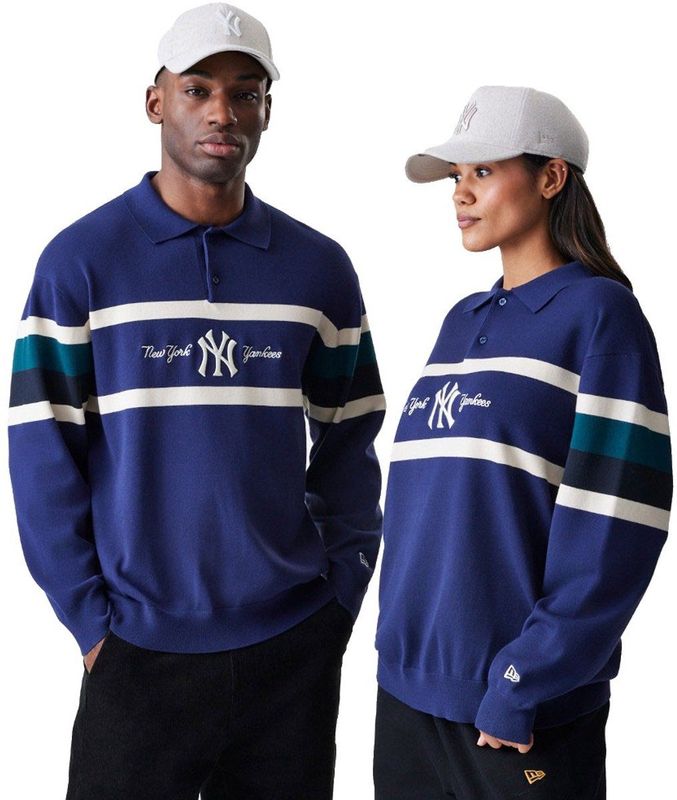 New Era - Mlb Rugby New York Yankees - Poloshirt - Blauw - Lange Mouw