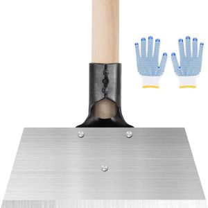 Tuinschop multifunctionele - tuinschep en buitentuinreinigingsschop - roestvrijstalen reinigingsschop - onkruidgereedschap voor tuin met handschoenen - 26 cm .