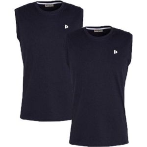 2-Pack Donnay T-shirt zonder mouw (589100) - Sportshirt - Heren - Navy - maat S