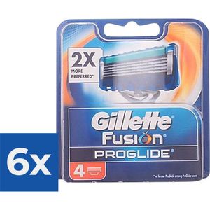 Gillette Fusion ProGlide Scheermesjes - 4 Stuks - Voordeelverpakking 6 stuks