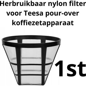 Herbruikbaar nylon filter voor Teesa pour-over koffiezetapparaat