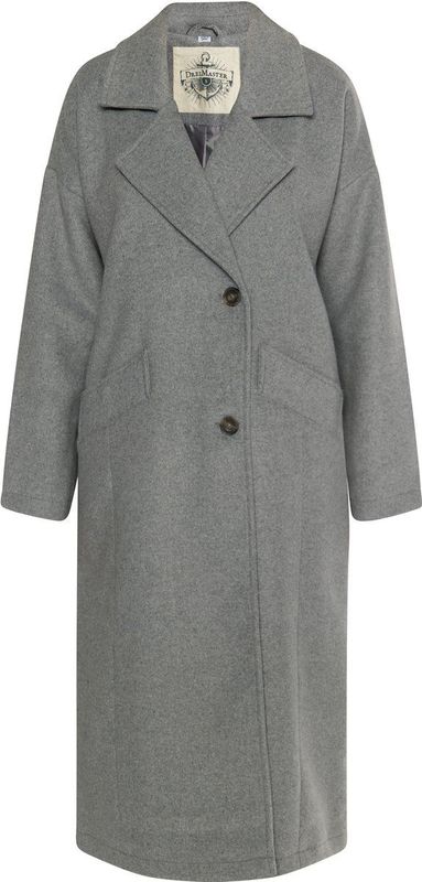 DreiMaster - Overgangsjas - Grijs Melange - Wolmix